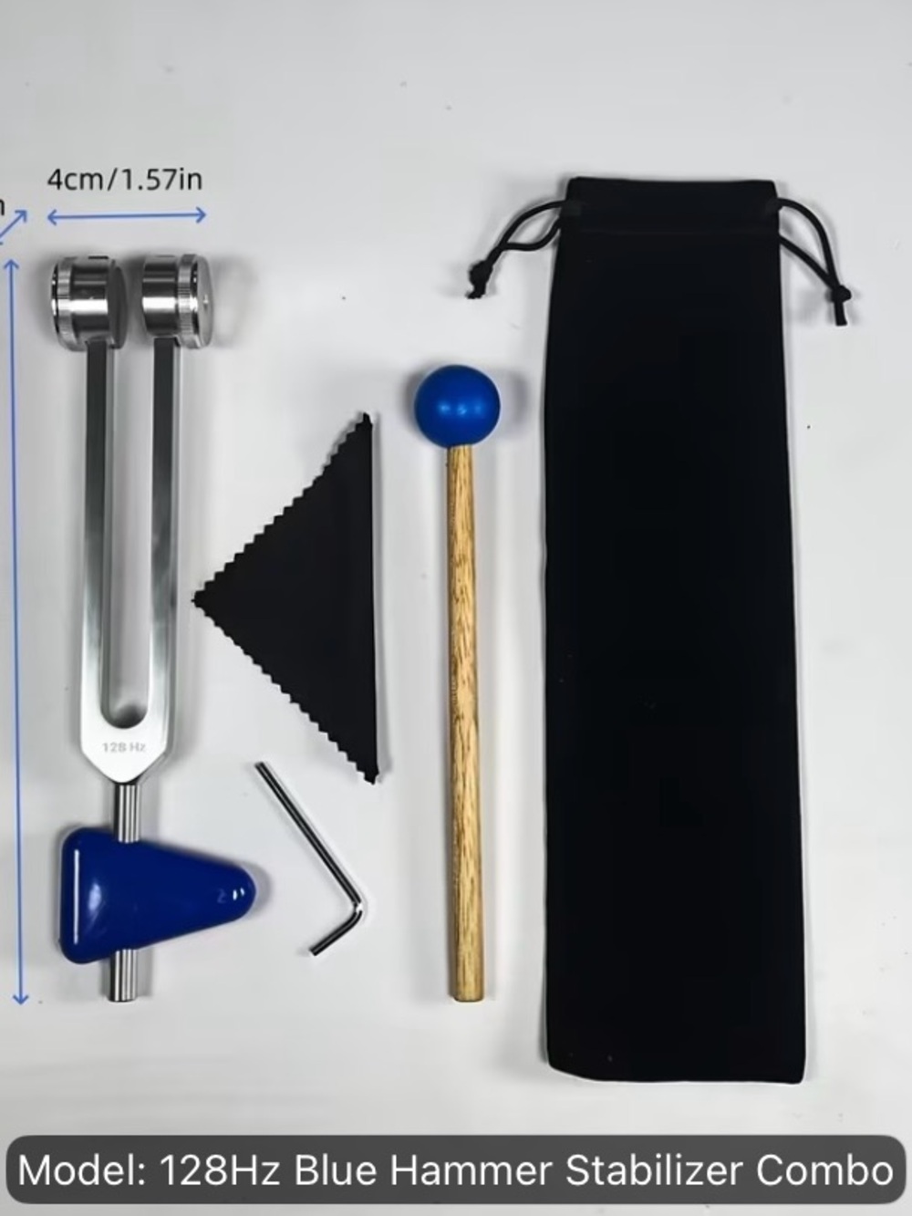 Amazon 128Hz Tuning Fork Kit with Blue Hammer and Mallet